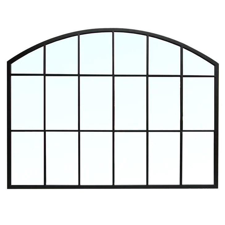 French Country Mantle Arch Grid Mirror